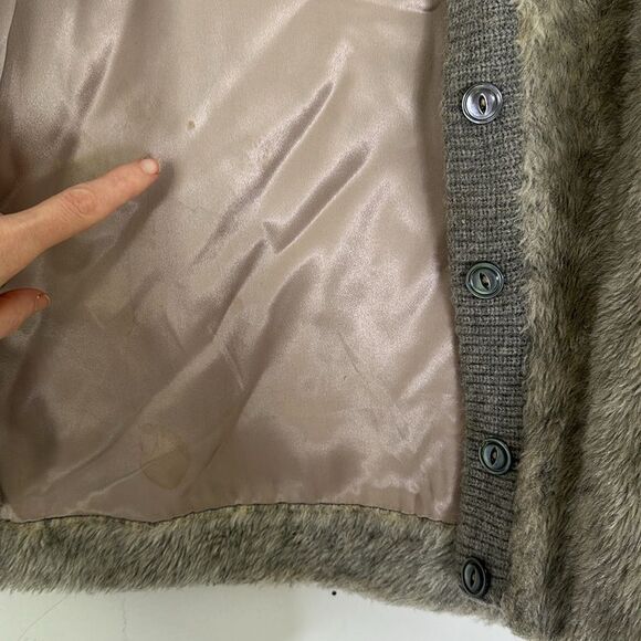 Vintage 1950s Furry Cardigan With Silk Lining Danella Sportswear - Picture 12 of 12